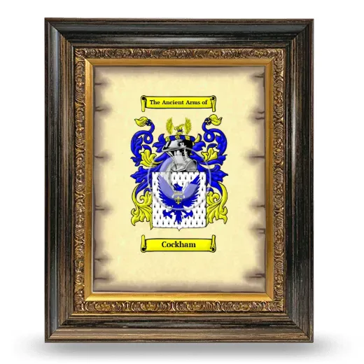 Cockham Coat of Arms Framed - Heirloom