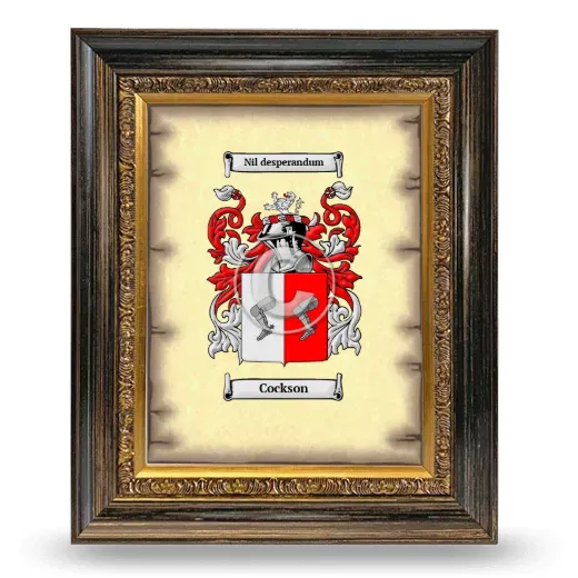 Cockson Coat of Arms Framed - Heirloom