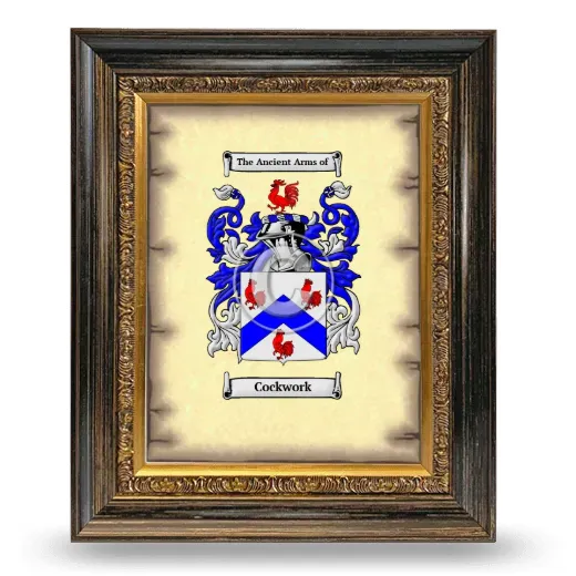Cockwork Coat of Arms Framed - Heirloom