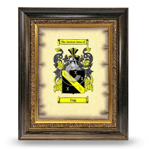 Cog Coat of Arms Framed - Heirloom