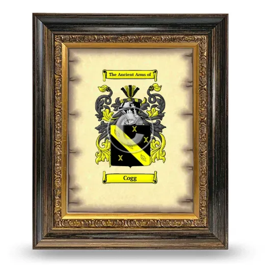 Cogg Coat of Arms Framed - Heirloom