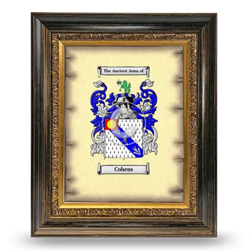 Cohens Coat of Arms Framed - Heirloom