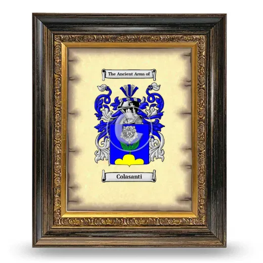 Colasanti Coat of Arms Framed - Heirloom