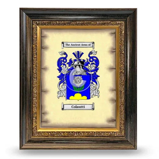 Colautti Coat of Arms Framed - Heirloom