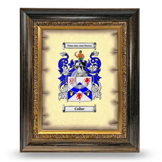 Coliar Coat of Arms Framed - Heirloom