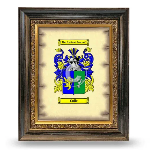 Colle Coat of Arms Framed - Heirloom