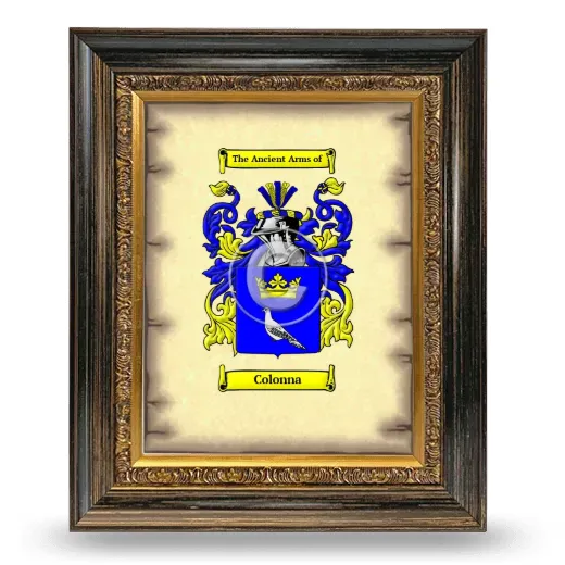 Colonna Coat of Arms Framed - Heirloom