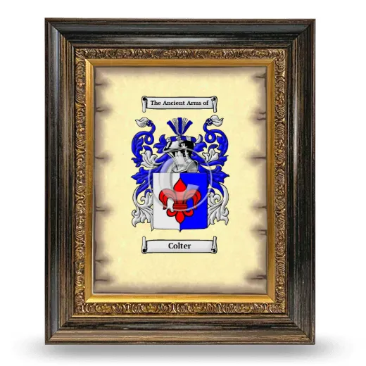 Colter Coat of Arms Framed - Heirloom