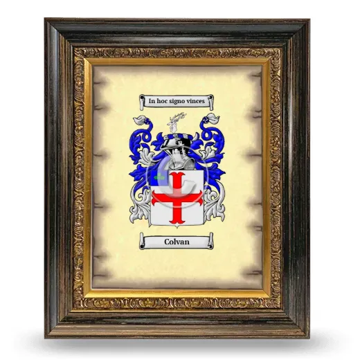 Colvan Coat of Arms Framed - Heirloom