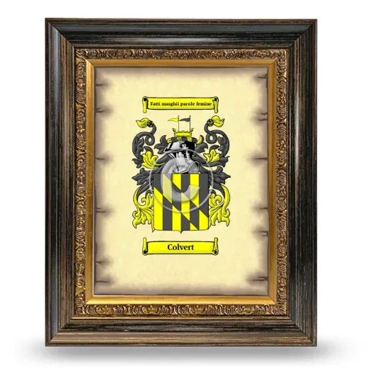 Colvert Coat of Arms Framed - Heirloom