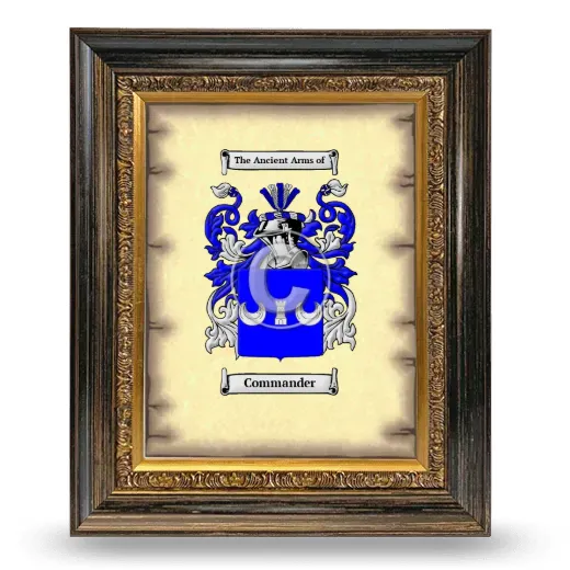 Commander Coat of Arms Framed - Heirloom