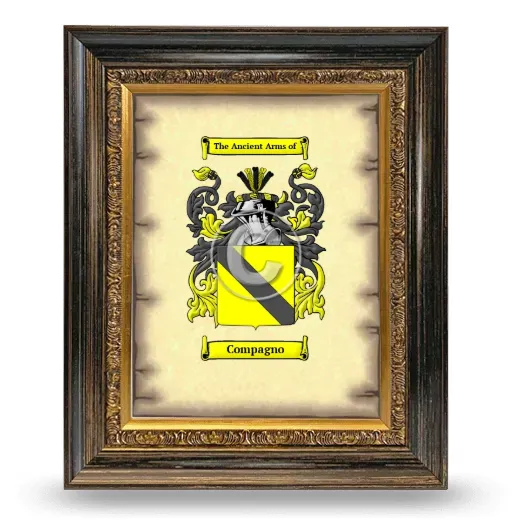 Compagno Coat of Arms Framed - Heirloom