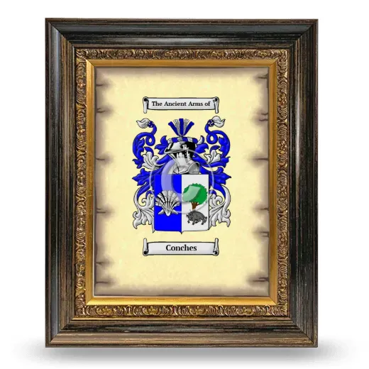 Conches Coat of Arms Framed - Heirloom