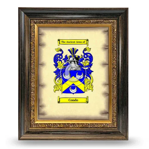 Condo Coat of Arms Framed - Heirloom
