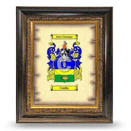Conlin Coat of Arms Framed - Heirloom