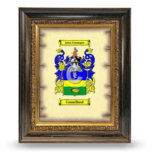 Connelland Coat of Arms Framed - Heirloom