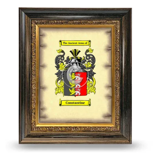 Constantine Coat of Arms Framed - Heirloom