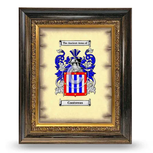 Contreras Coat of Arms Framed - Heirloom