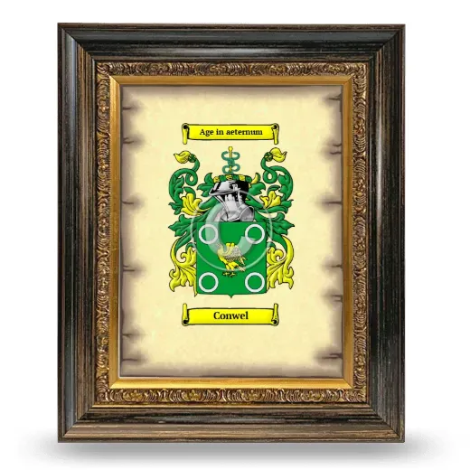 Conwel Coat of Arms Framed - Heirloom