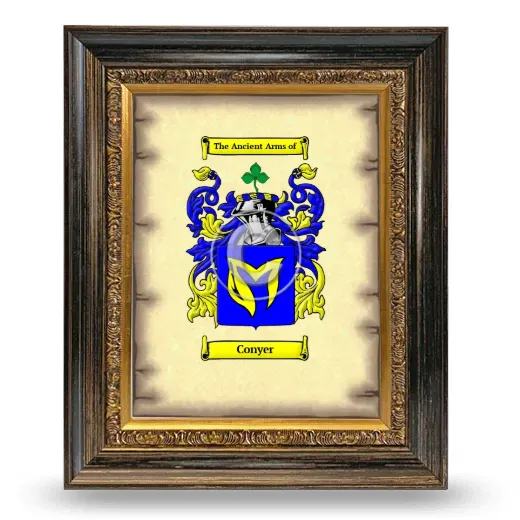Conyer Coat of Arms Framed - Heirloom