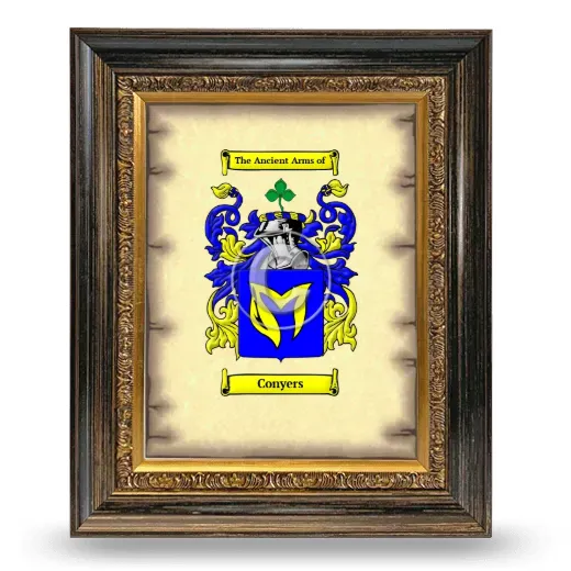 Conyers Coat of Arms Framed - Heirloom