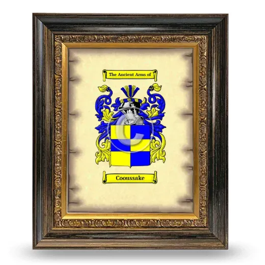 Cooussake Coat of Arms Framed - Heirloom