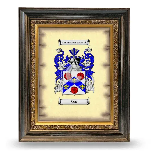 Cop Coat of Arms Framed - Heirloom