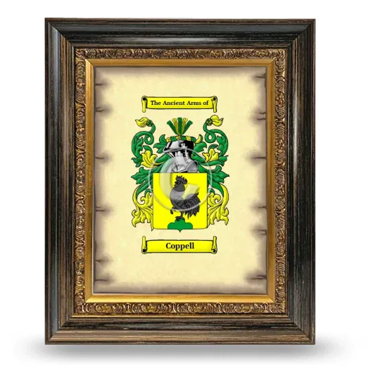 Coppell Coat of Arms Framed - Heirloom