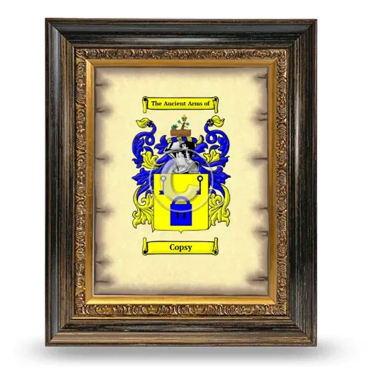 Copsy Coat of Arms Framed - Heirloom