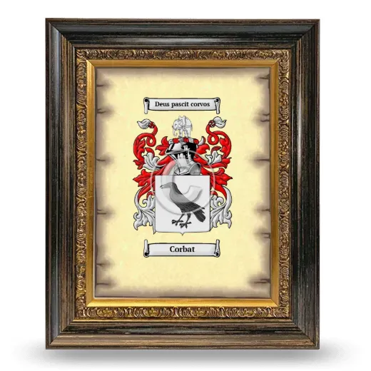 Corbat Coat of Arms Framed - Heirloom