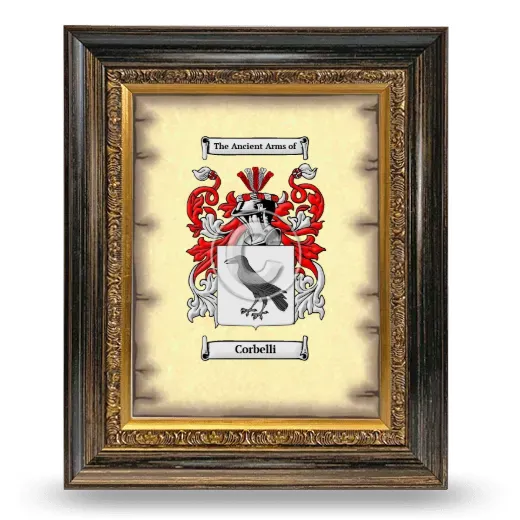 Corbelli Coat of Arms Framed - Heirloom