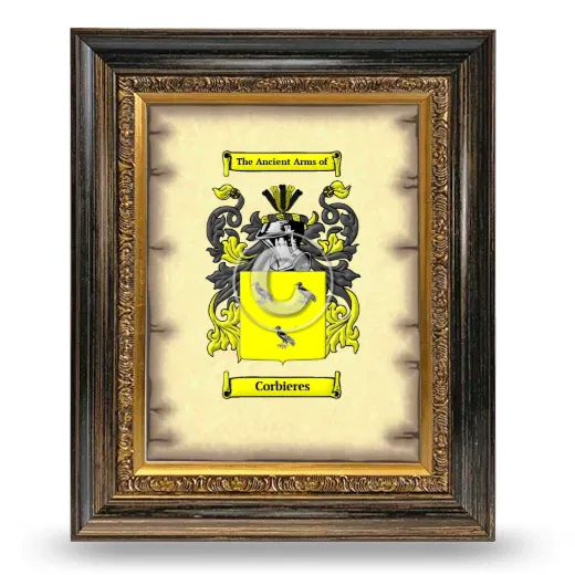 Corbieres Coat of Arms Framed - Heirloom