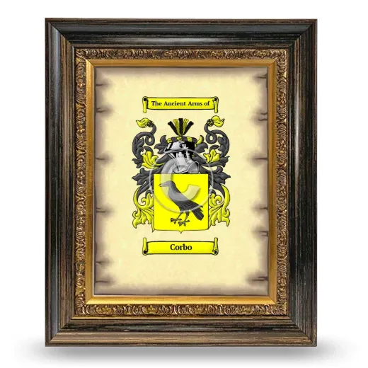 Corbo Coat of Arms Framed - Heirloom