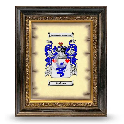 Corkern Coat of Arms Framed - Heirloom