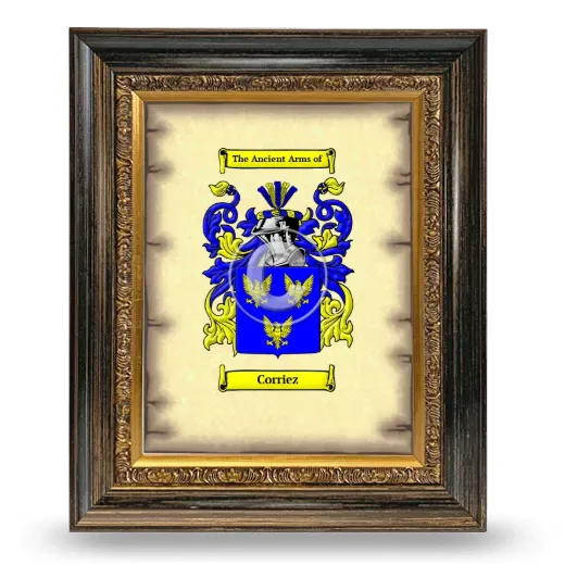 Corriez Coat of Arms Framed - Heirloom