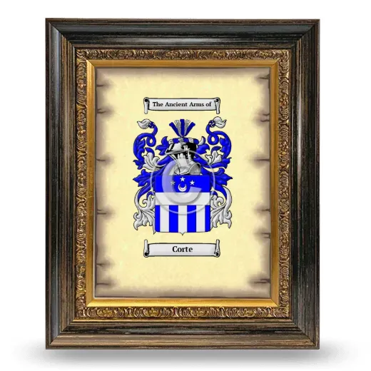 Corte Coat of Arms Framed - Heirloom