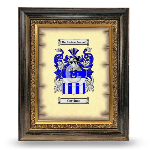 Cortinas Coat of Arms Framed - Heirloom