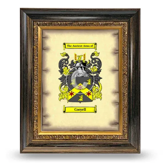 Coryell Coat of Arms Framed - Heirloom