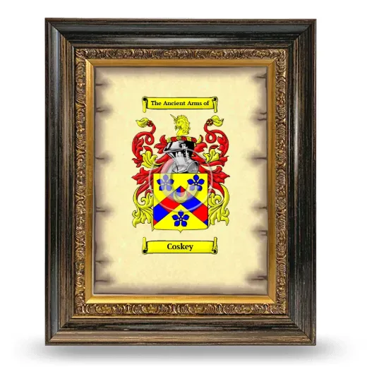 Coskey Coat of Arms Framed - Heirloom