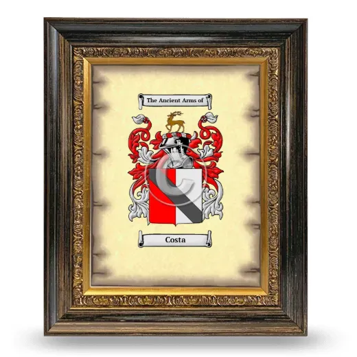 Costa Coat of Arms Framed - Heirloom