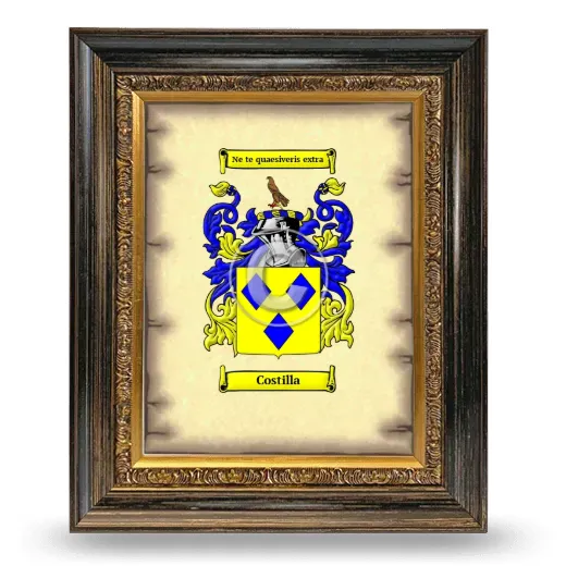 Costilla Coat of Arms Framed - Heirloom
