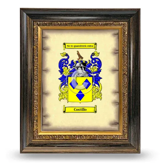 Costillo Coat of Arms Framed - Heirloom