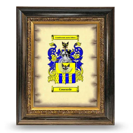 Couearde Coat of Arms Framed - Heirloom