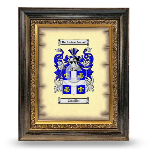 Couillet Coat of Arms Framed - Heirloom