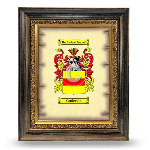 Coulevale Coat of Arms Framed - Heirloom