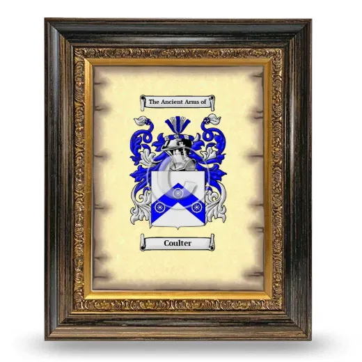 Coulter Coat of Arms Framed - Heirloom