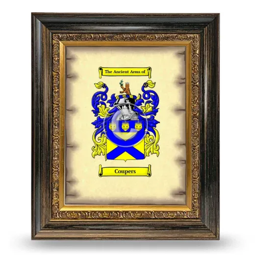 Coupers Coat of Arms Framed - Heirloom