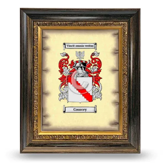 Courcey Coat of Arms Framed - Heirloom