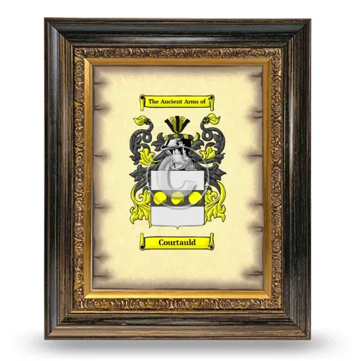 Courtauld Coat of Arms Framed - Heirloom