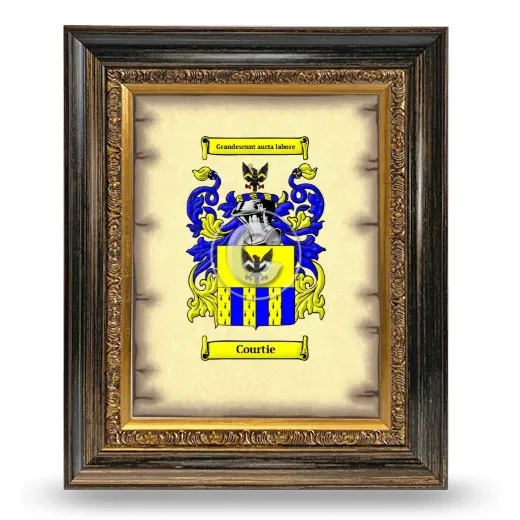 Courtie Coat of Arms Framed - Heirloom